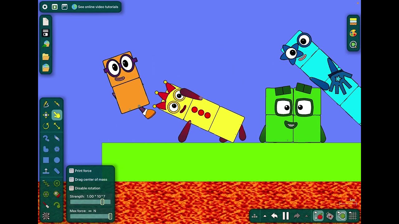 Numberblocks the floor is lava