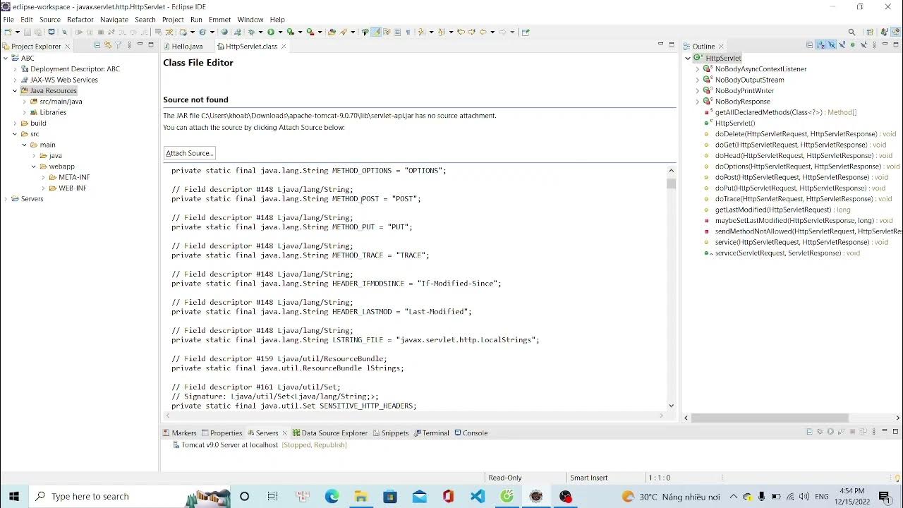 Bài 01: Cài đặt apache tomcat 9.0 cho Eclipse (JSP Servlet in Java ...