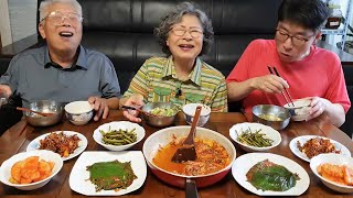 환상의 맛! 두부조림과 깻잎김치 먹방 (고추장 멸치볶음, 너무쉬운 오이냉국) Braised Tofu Mukbang / Korean Food Recipes