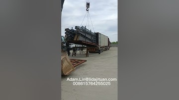 How we load the steel structure into the 40ft HQ Shipping container