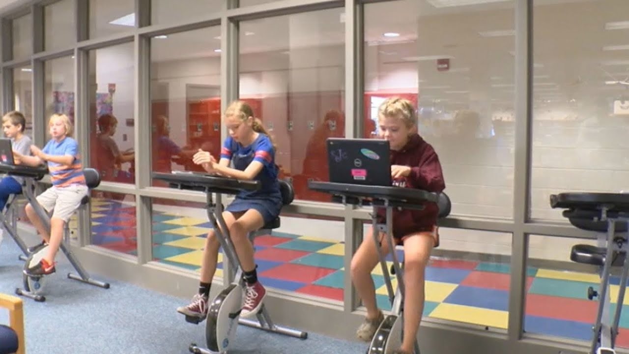 Blacksburg Middle School uses elliptical bikes to increase educational