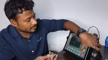 Ultrasonic Testing Angle Probe Calibration with IIW V2 Block