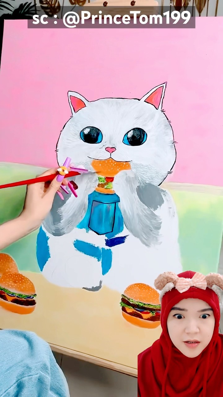 kucing mau dilukis‼️