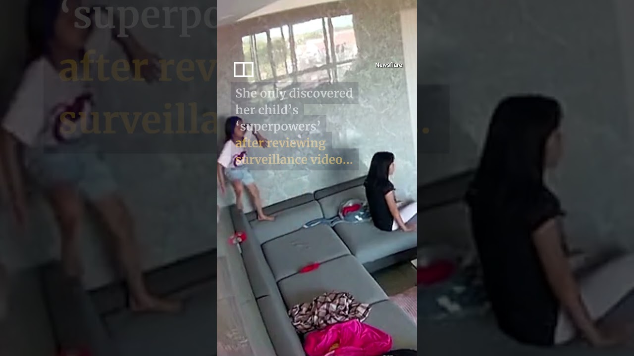 Real-life Spider-Girl': 'sticky' Chinese daughter, 8, who watches TV from  ceiling stuns mainland social media