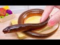 Unbelievable fishing with egg  cooking miniature crispy and blooming fried eel   tina mini cooking