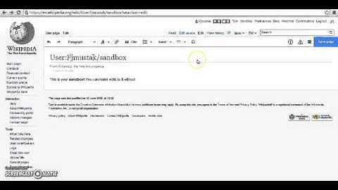 Using the sandbox in Wikipedia