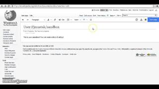 Using the sandbox in Wikipedia