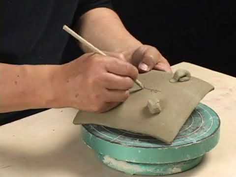 陶芸動画】☆角皿・銘々皿・小鉢の作り方☆ No.7足をつける