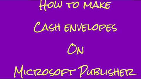 How to Make Cash Envelopes on Microsoft Publisher