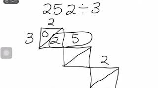 Lattice Division of a 3 by 1 digit number
