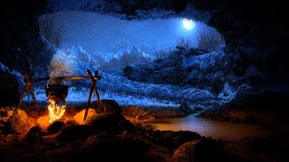 The atmosphere of a hot cave in winter. Have you been to caves?