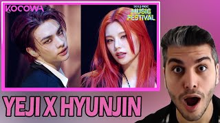 Yeji X Hyunjin - River Play With Fire 2023 Mbc Music Festival Kocowa Reaction Kpop Tepki̇