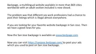 Backpage San Jose