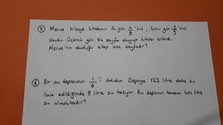 4.sınıf kesir problemleri 2 @Bulbulogretmen #matematik #kesir #kesirproblemleri