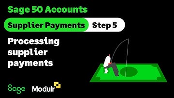 Sage 50 Accounts (UK): Supplier Payments - Processing supplier payments