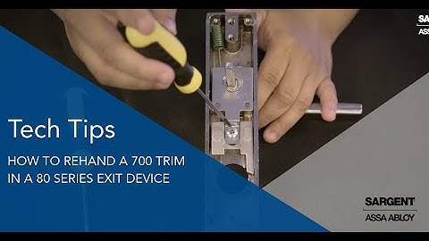 How to Rehand a 700 Series Exit Trim in an 80 Series Exit Device