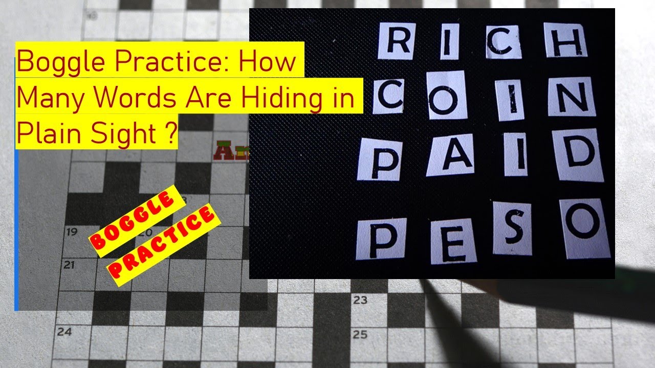Boggle Practice How Many Words Are Hiding in Plain Sight ? YouTube
