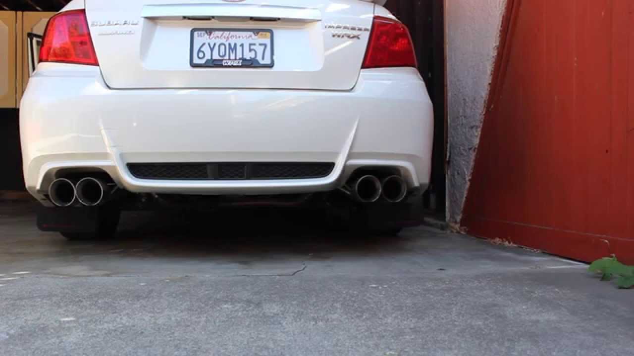 WRX Muffler/Resonator Delete Cold Start YouTube
