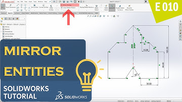 SolidWorks Sketch Tutorial (E010) │ How to Use Mirror Entities in 2D Sketch – For Beginners