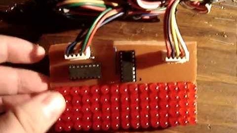 Led matrix 5x15 with pic 16f628a microcontroller and CCS code