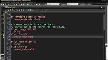GameMaker How To Space Game 02 Screen Wrap