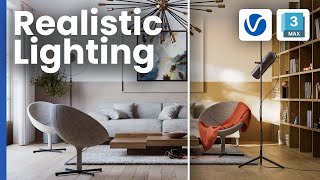 Realistic interior day lighting with V-Ray for 3ds Max