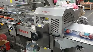 Redpack automatic Trayless & Punnet Apple Flow wrap machine