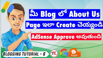 How To Create About Us Page In Blogger In Telugu | How To Create Pages In Blogger in telugu