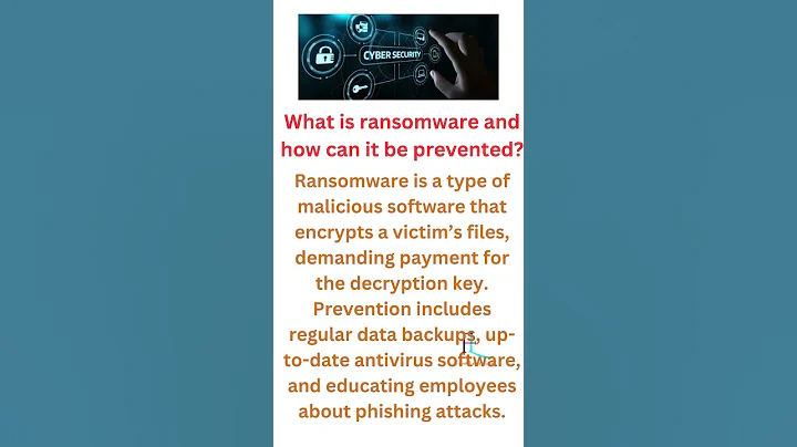 cybersecurity  | What is ransomware and how can it be prevented?