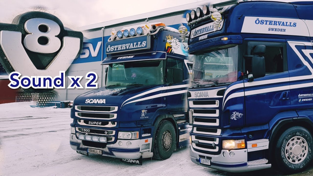 #52 POV V8 sound x 2 (Scania R500 + T500)
