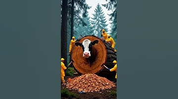 "A Cow Inside a Tree?! 😲 | Amazing Short Video"