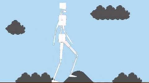 Basic Walk Cycle animation w/ Robot - Extended ver