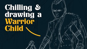 Live drawing a Norse Warrior Child