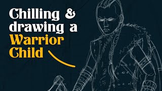Live drawing a Norse Warrior Child