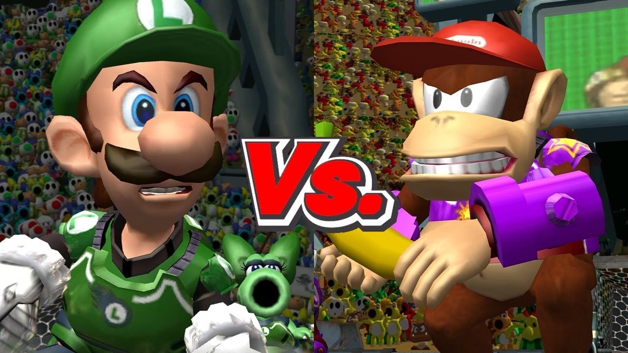 Mario Strikers Charged - Luigi Vs. Diddy Kong