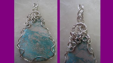 TUTORIAL Easy Wire Wrap Pendant - 2 Wire Braid | Liz Kreate