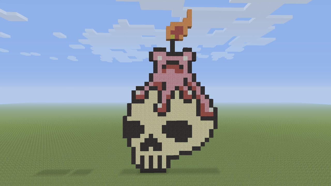 Minecraft Pixel Art - Skull Candle - YouTube.