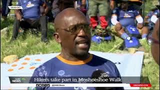 Hikers take part in Moshoeshoe Walk