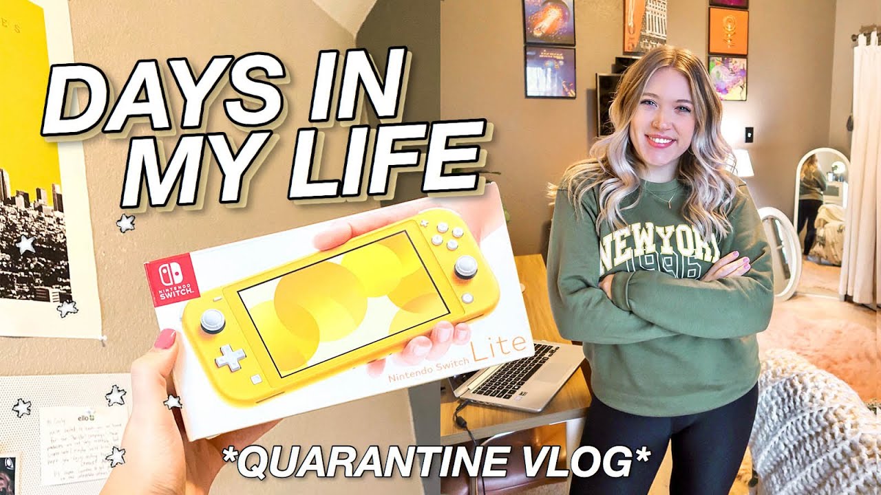 QUARANTINE VLOG: Nintendo Switch Lite Unboxing, Working at Home + Online College