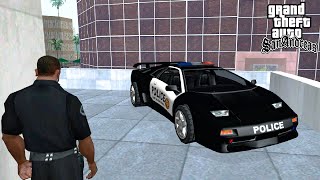 Secret Place With Police Lamborghini In GTA San Andreas (CJ Cop)