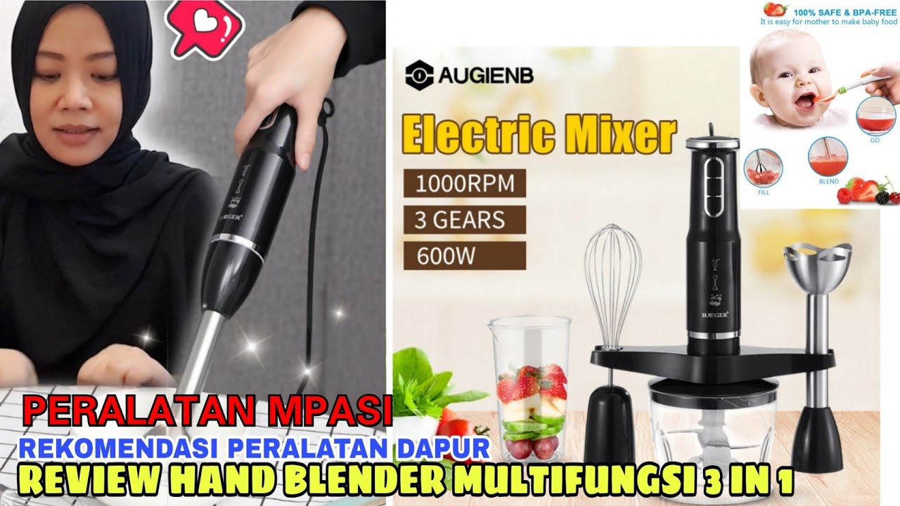 REVIEW HAND BLENDER HEAGER PERALATAN MPASI YouTube