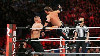 (مباراة اسطوريه) جون سينا ضد أي جي ستايلز رويال رامبل 2017 علي لقب WWE Champion