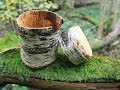 Simple Birch Bark container - Коробочка из бересты быстро)