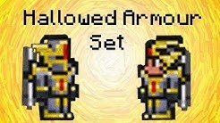 Terraria ios: HOW TO CRAFT HALLOWED AND DRAGON ARMOR!