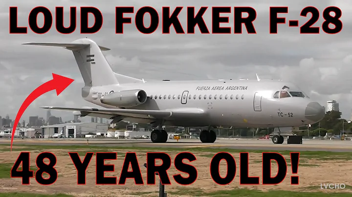 48 YEARS OLD FOKKER F28 LOUD TAKE OFF!!