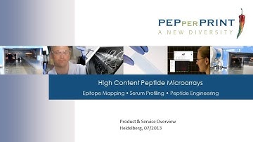 Laser Printed Peptide Microarrays by PEPperPRINT
