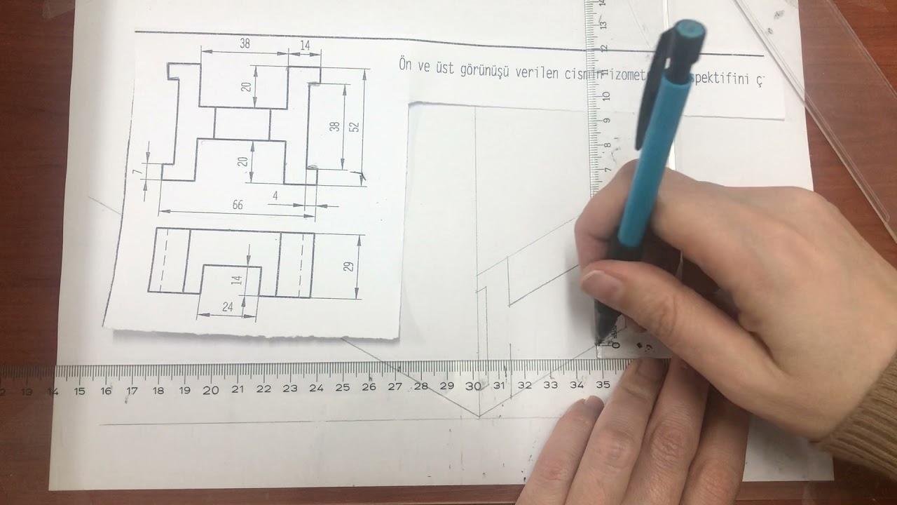 İzometrik perspektif çizimi 3