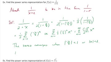 Sec. 11.9 Representations of Functions as Power Series