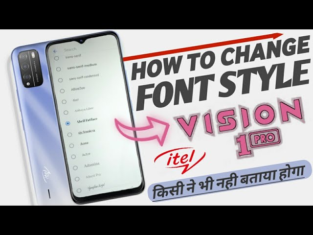 How To Change Font Style In Itel Vision 1 Pro | Custom Fonts Style In Itel Vision 1 Pro