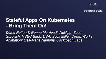 Stateful Apps On Kubernetes - Bring Them On!